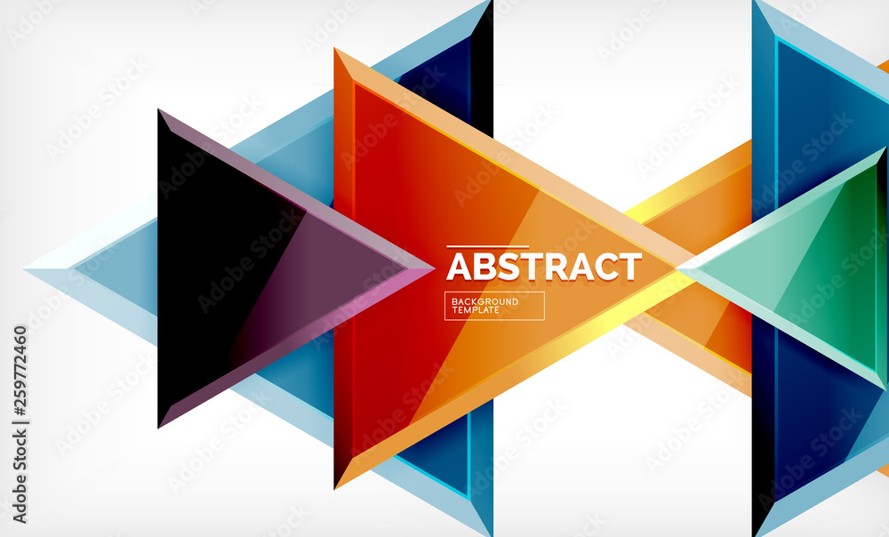 Flying triangles compostion geometric background Flying triangles compostion geometric background