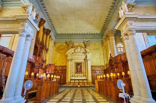 The prayer hall of Anglican Pro-Cathedral in Valletta, Malta photo