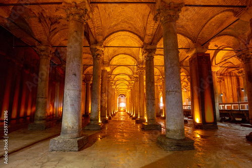 Underground Basilica Cistern, also called the Yerebatan Saray or Yerebatan Sarnici, Istanbul © stoimilov