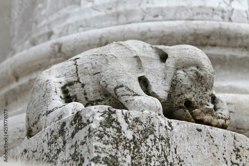 Decorative element in the architectural structure of Venice Italy