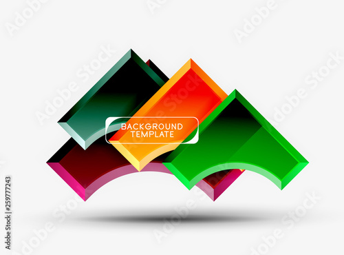 Geometrical 3d shapes background