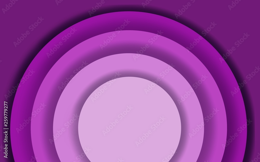 Abstract purple paper cut background with circle shapes. Modern raster illustration for concept design. Realistic 3d layered smooth bending objects Abstract purple paper cut background with circle shapes. Modern raster illustration for concept design. Realistic 3d layered smooth bending objects