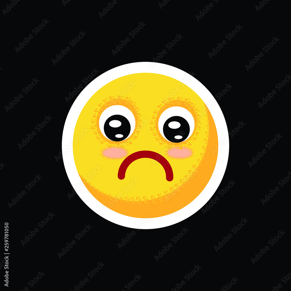 Fototapeta premium Smiley.Face with emotions. Icon. On separate layers. Vector illustration.