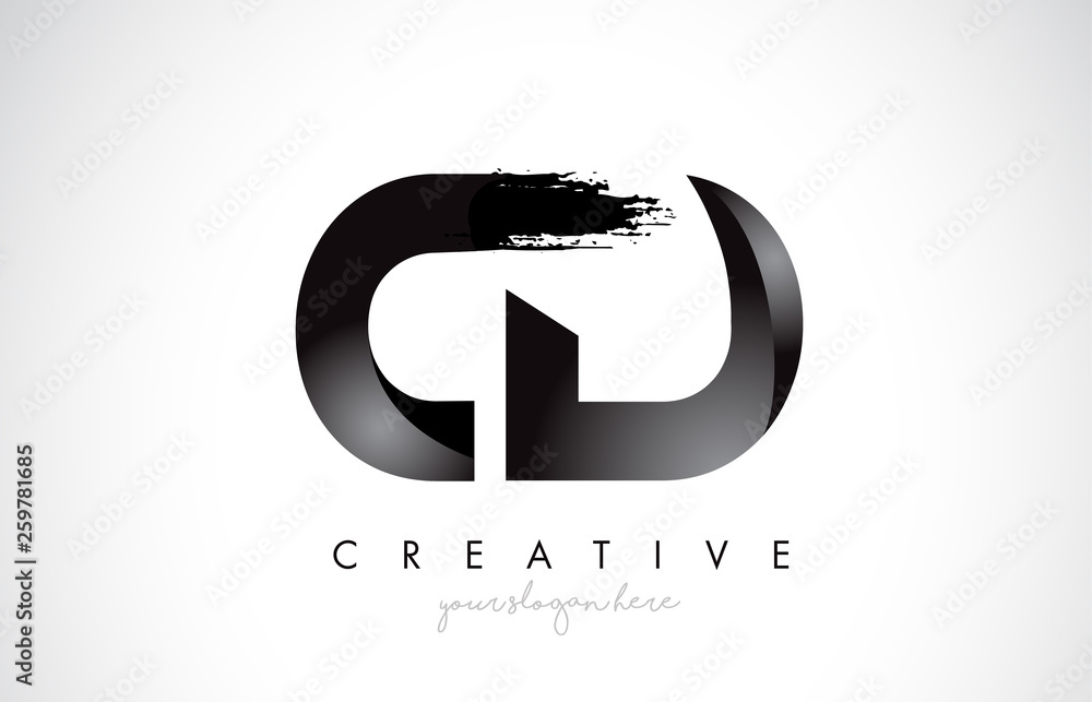 CD Letter Design with Brush Stroke and Modern 3D Look. CD Letter Design with Brush Stroke and Modern 3D Look.