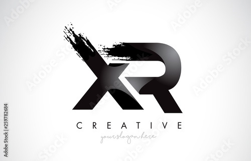 XR Letter Design with Brush Stroke and Modern 3D Look.