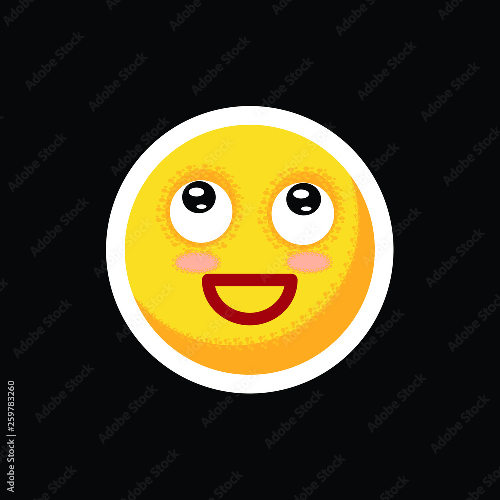 Fototapeta premium Smiley.Face with emotions. Icon. On separate layers. Vector illustration.