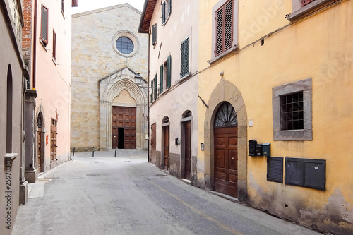 Fototapeta Naklejka Na Ścianę i Meble -  Sansepolcro, Italy. View of the Sansepolcro streets