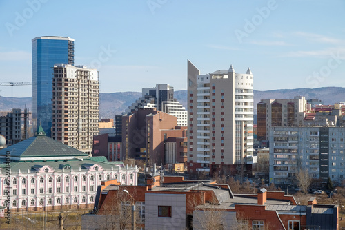 Russia  Siberia  Krasnoyarsk. The Central district of the city.