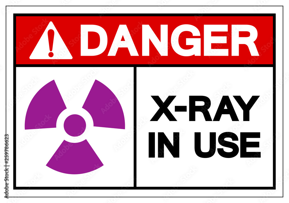 Danger X-Ray In Use Symbol Sign, Vector Illustration, Isolate On White Background Label. EPS10 Danger X-Ray In Use Symbol Sign, Vector Illustration, Isolate On White Background Label. EPS10