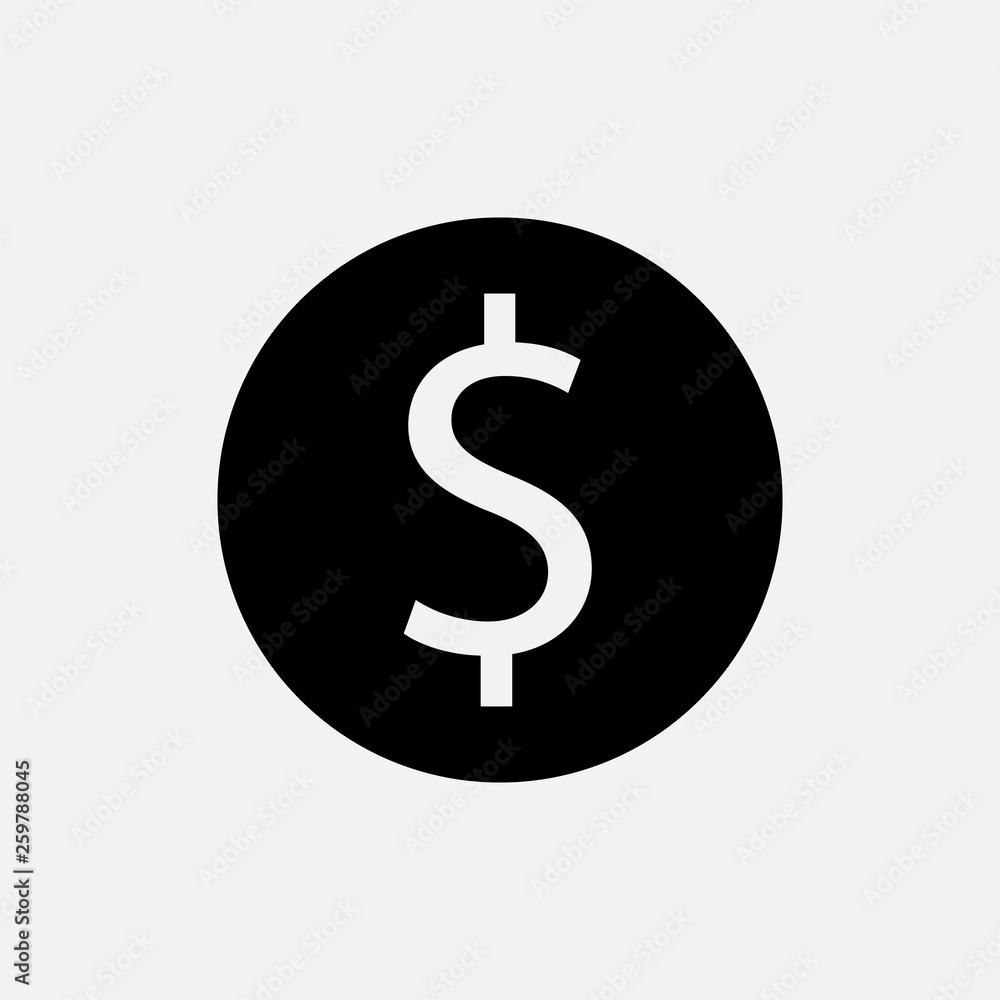 Money icon isolated on white background. Vector illustration. Money icon isolated on white background. Vector illustration.