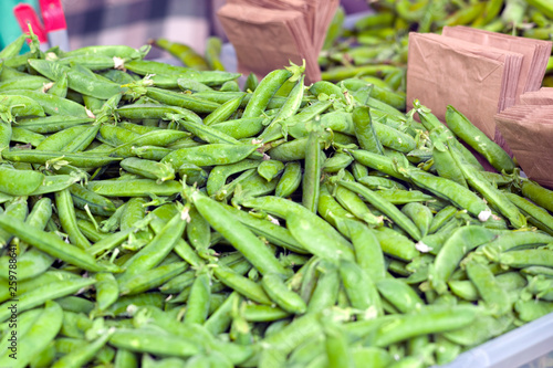 English peas at farmer's market