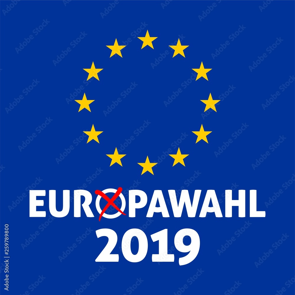 Europawahl 2019 Vektor Illustration