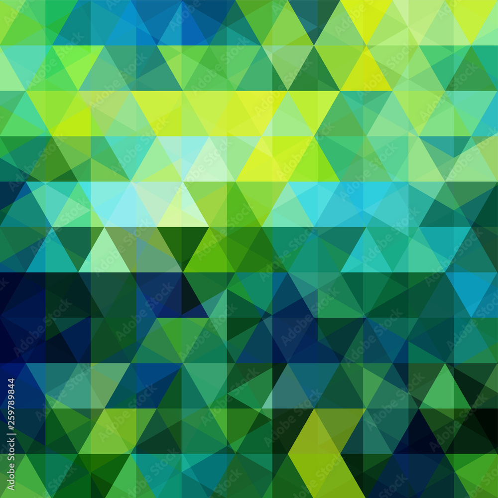 Background made of green, blue triangles. Square composition with geometric shapes. Eps 10 Background made of green, blue triangles. Square composition with geometric shapes. Eps 10