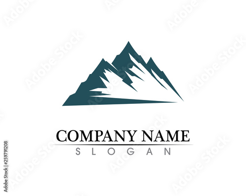 Mountain nature landscape logo and symbols icons template