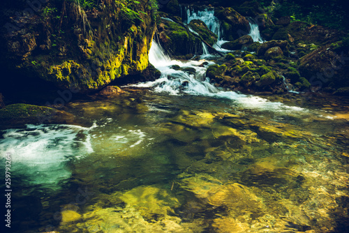 Waterfalls in the forest near Bärenschützklamm in Mixnitz - Austria