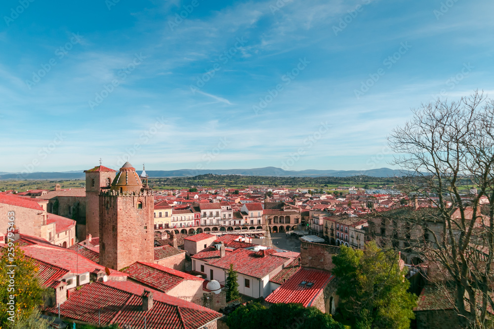 Panoramic view of Trujillo . Saint Martin's church. Trujillo. Extremadura. Spain