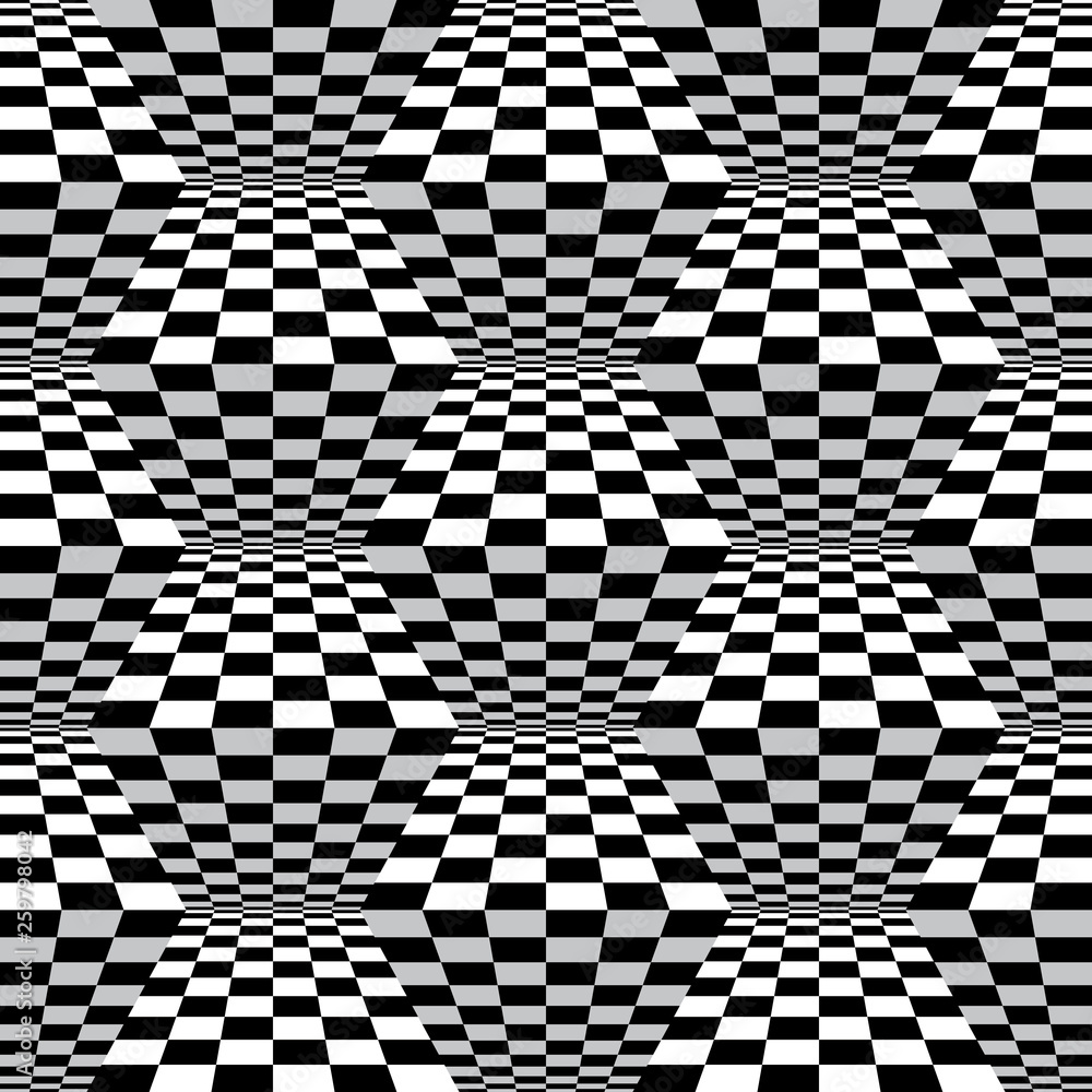 Op Art Zigzag Checks Pattern Op Art Zigzag Checks Pattern