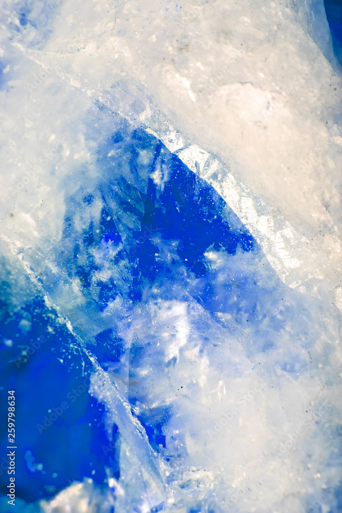 Extreme Close Up Of Blue Quartz Crystal