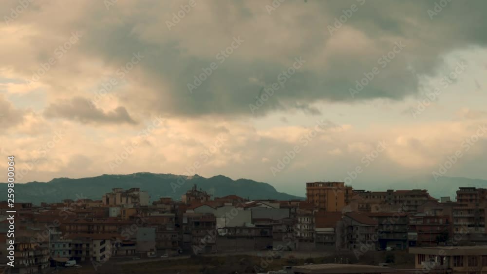 Time lapse of Catania suburbs landscape. Time lapse of Catania suburbs landscape.