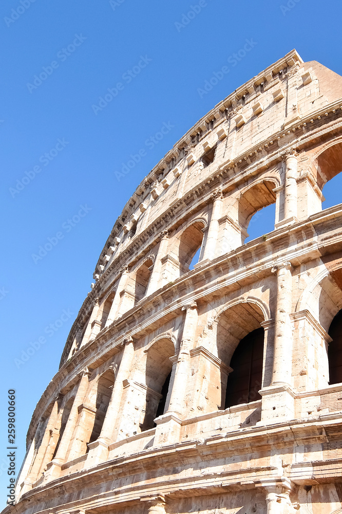 Rome, Italy. View of Colosseum in Rome.