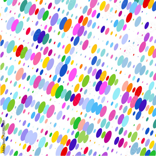 Colored ovals on white background
