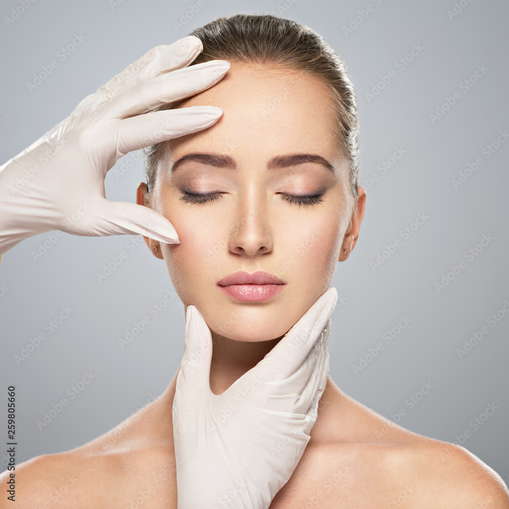 Foto de skin check before plastic surgery do Stock Adobe Stock