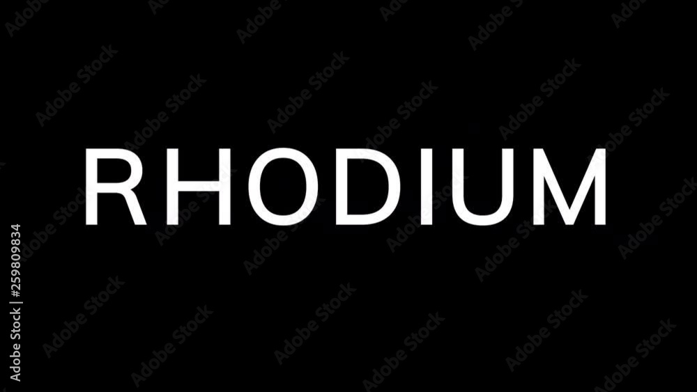 From the Glitch effect arises Element of periodic table RHODIUM. Then the TV turns off. Alpha channel Premultiplied - Matted with color black From the Glitch effect arises Element of periodic table RHODIUM. Then the TV turns off. Alpha channel Premultiplied - Matted with color black