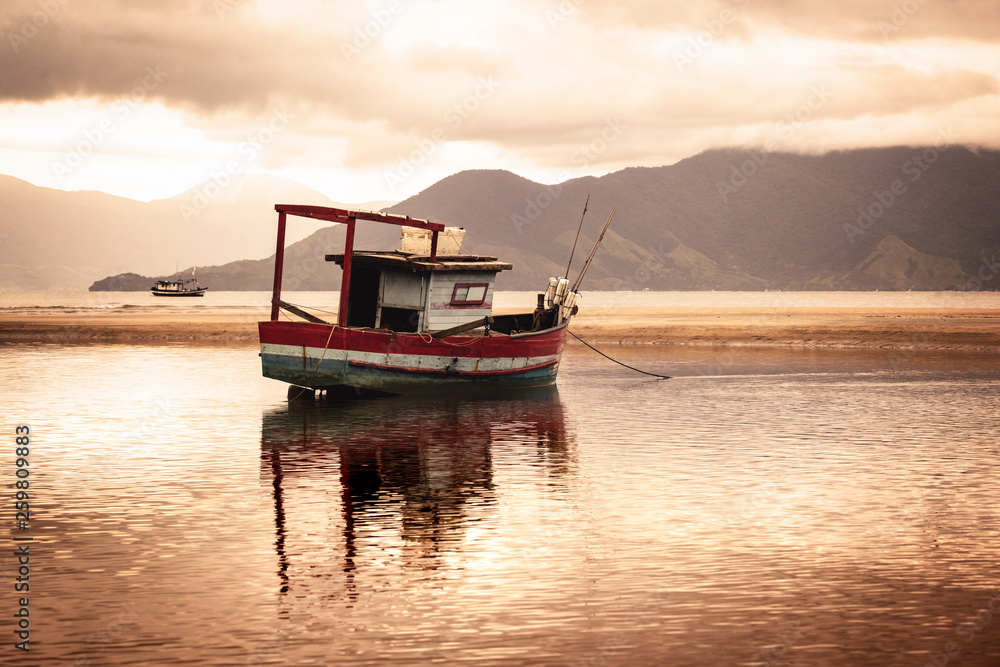 old fishing boats. Coastal fishing