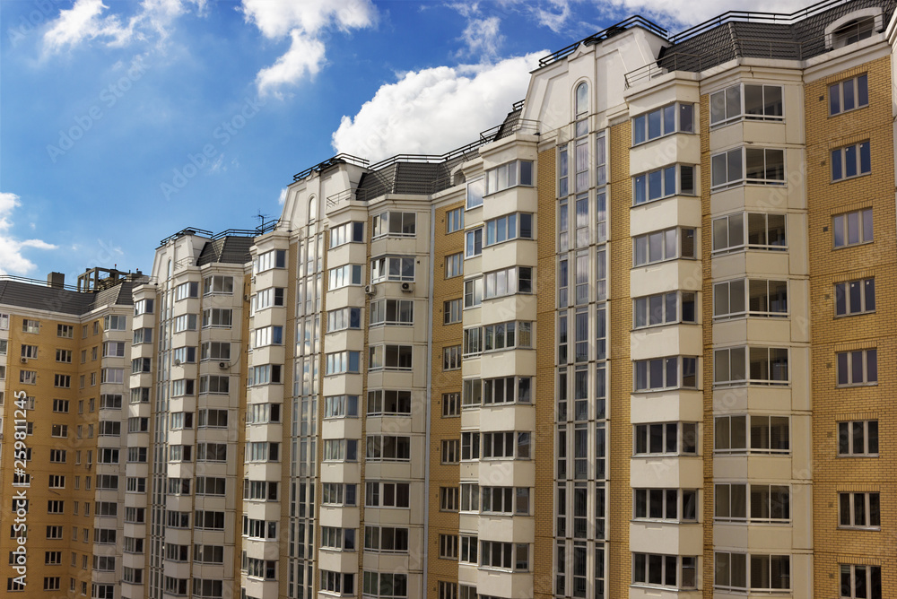 New multistory apartment complex. Moscow, Russia
