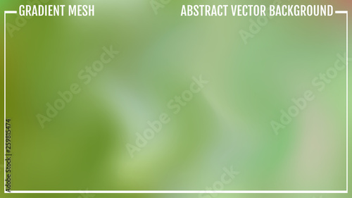 Abstract green blurred gradient background.  Ecology concept for your graphic design, banner or poster. Nature backdrop. Natural colors