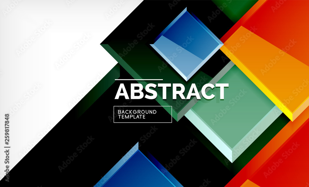 Geometric abstract background, modern square design Geometric abstract background, modern square design