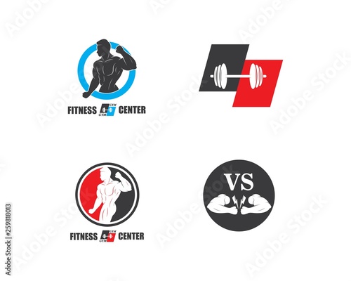 gym,fitness icon logo illustration  template vector