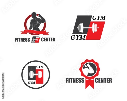 gym,fitness icon logo illustration  template vector