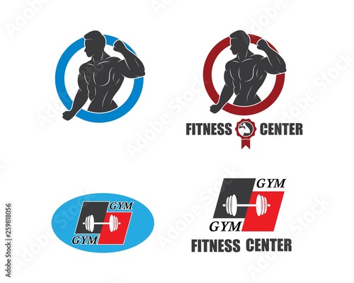 gym,fitness icon logo illustration  template vector
