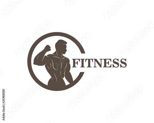 gym,fitness icon logo illustration  template vector