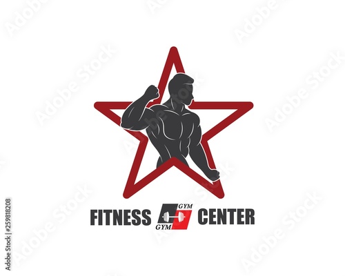 gym,fitness icon logo illustration  template vector