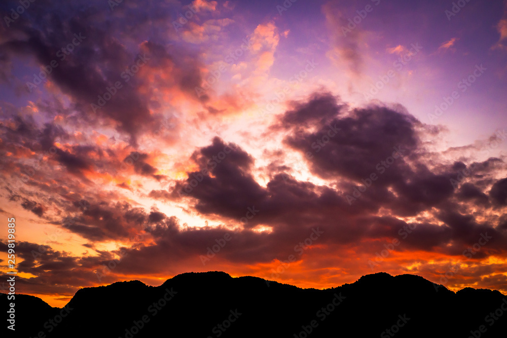 landscape of sunset , sky in Twilight time in Thailand landscape of sunset , sky in Twilight time in Thailand