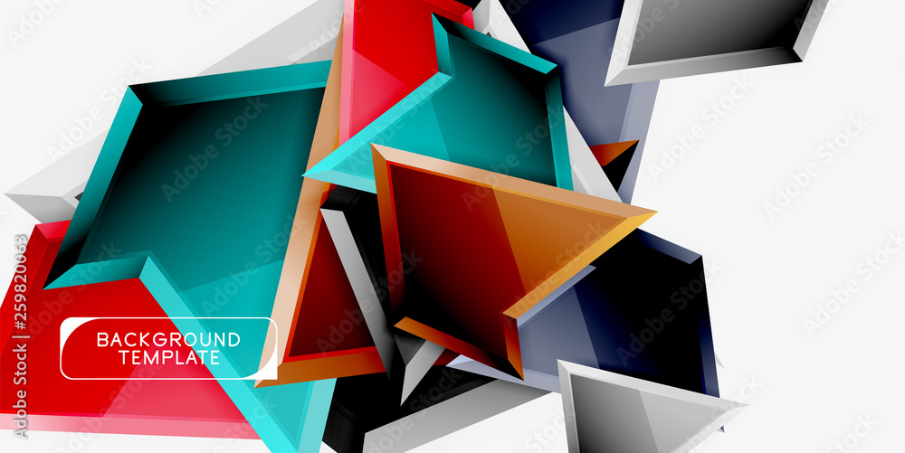 Bright colorful triangular poly 3d composition,abstract geometric background, minimal design, polygonal futuristic poster Bright colorful triangular poly 3d composition,abstract geometric background, minimal design, polygonal futuristic poster