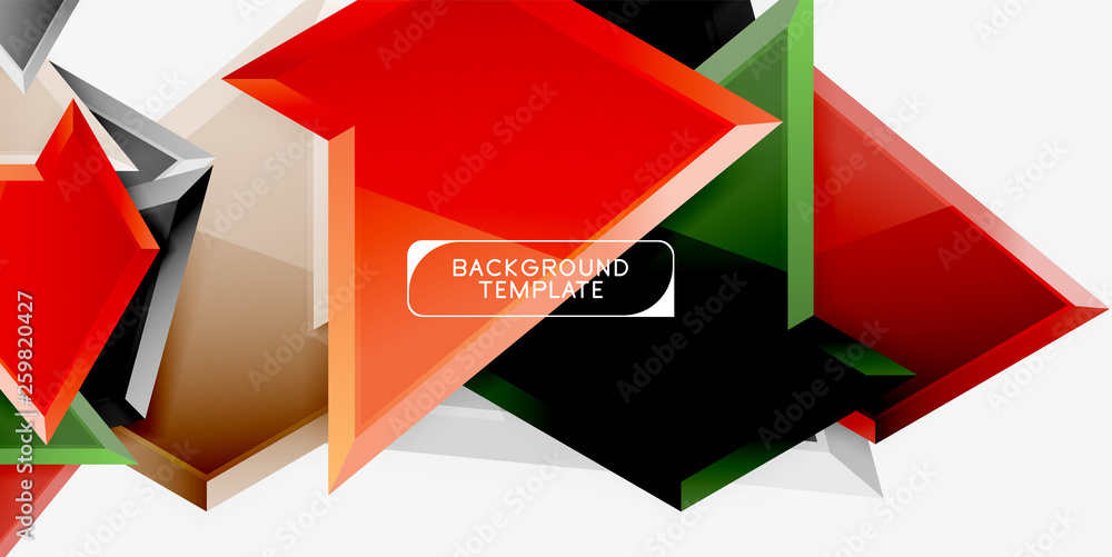 Minimal geometrical triangles with 3d effect abstract background template Minimal geometrical triangles with 3d effect abstract background template