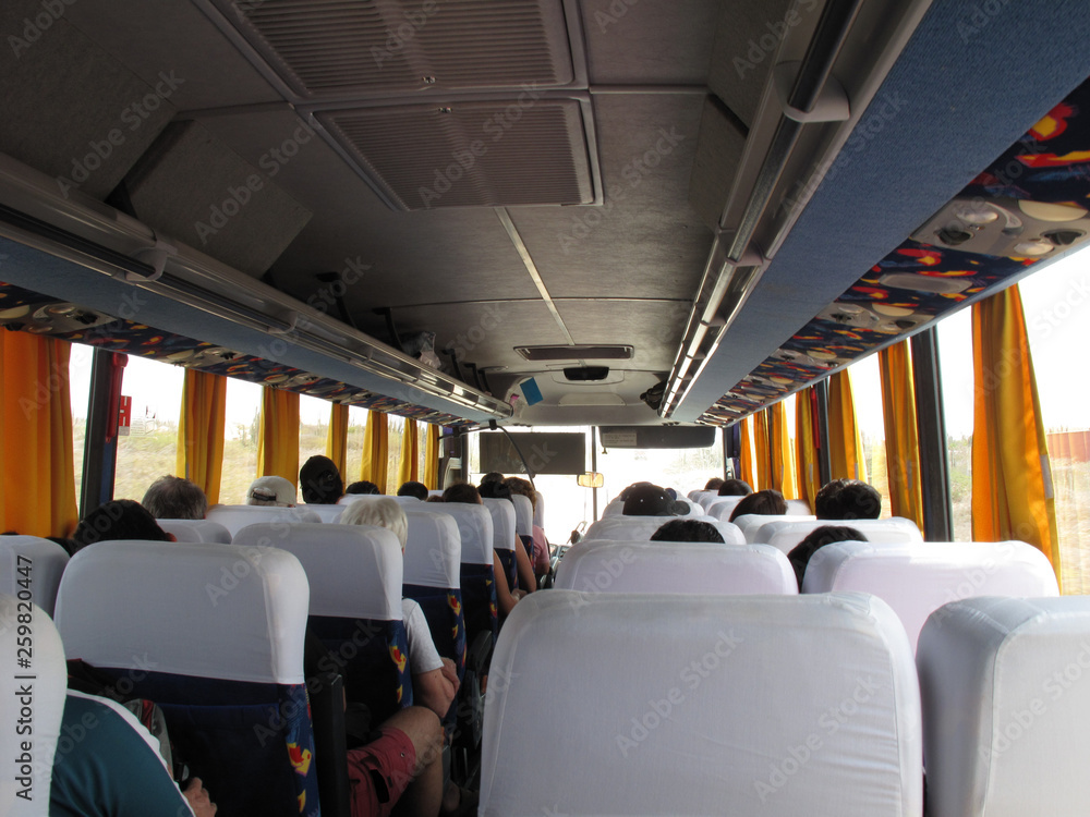 Fototapeta premium People traveling in bus