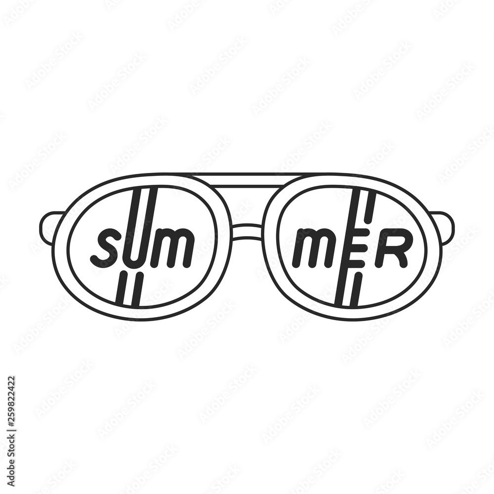 Sunglasses eyeglasses icon. Vector illustration with trendy hand drawn  glasses Stock Vector | Adobe Stock