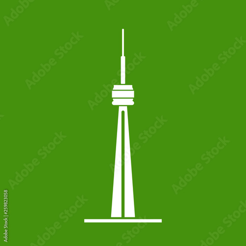 Illustration and icon CN Tower - Toronto Ontario