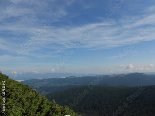 view of mountains and blue sky