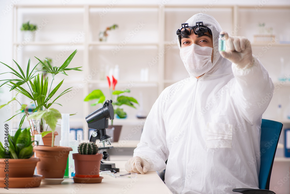 Biotechnology chemist working in lab Biotechnology chemist working in lab