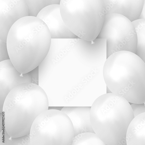 Balloons Background. Celebrate party banner with helium baloons.
