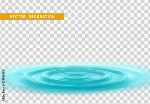Realistic water ripples and round weave with curle.