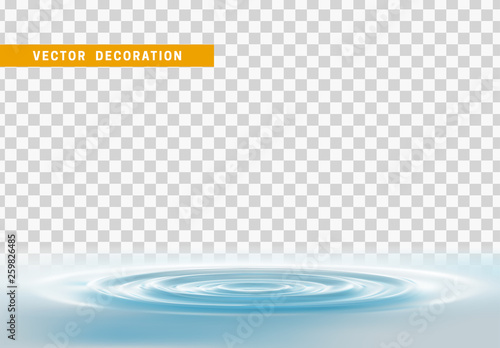 Realistic water ripples and round weave with curl