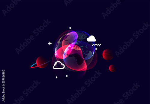 Earth planet realistic 3D