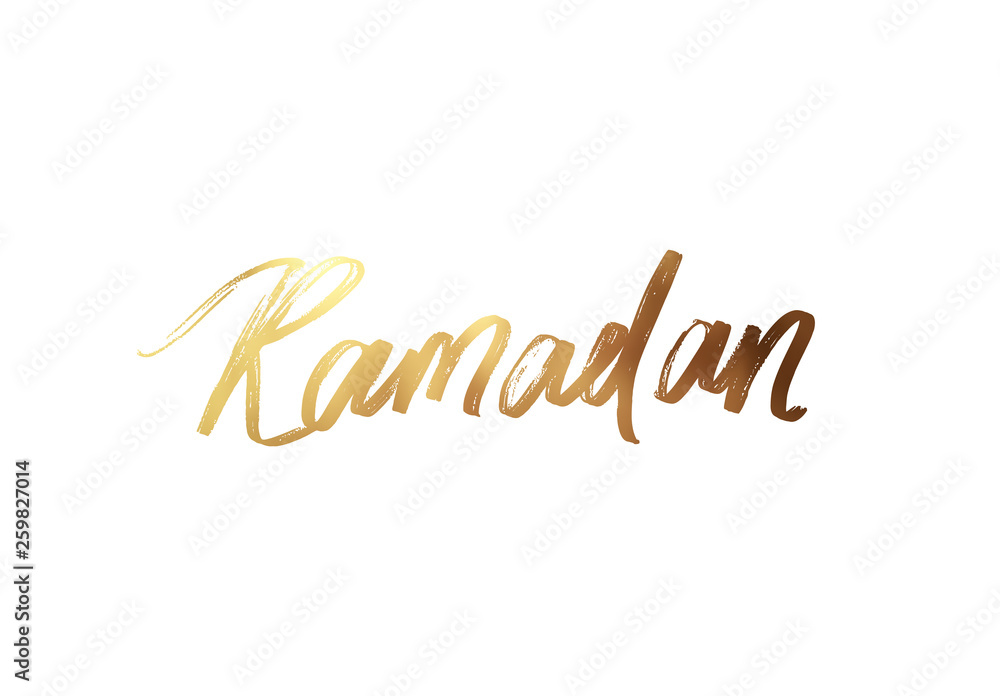 Fototapeta premium Ramadan Kareem manuscript handwriting