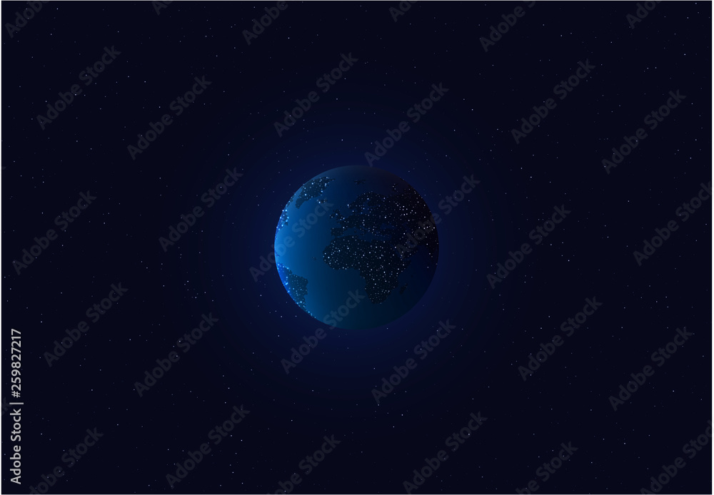 Earth planet 3d realistic background starry space Earth planet 3d realistic background starry space